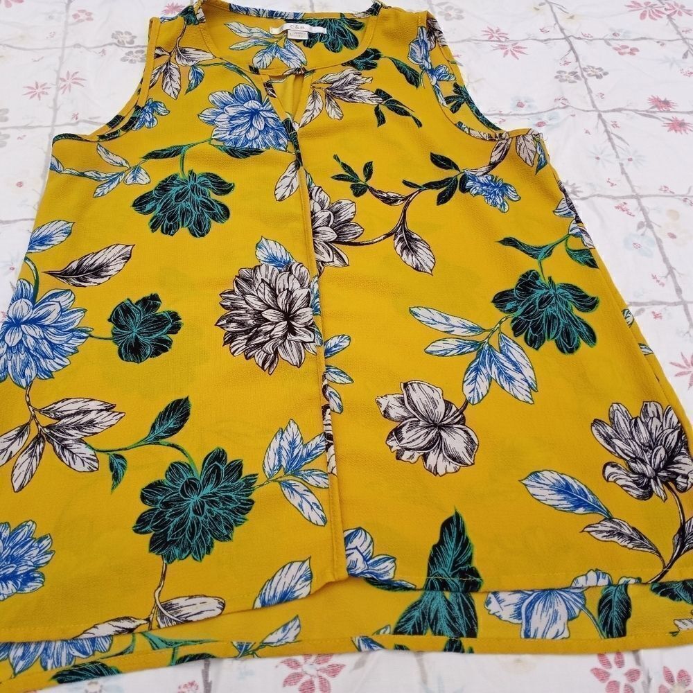 C&e Multicolored Sleeveless Floral Women's  Blouse Size S